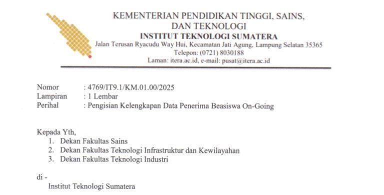 Pengisian Kelengkapan Data Penerima Beasiswa On-Going