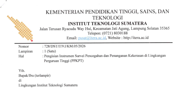 Pengisian Instrumen Survei Pencegahan dan Penanganan Kekerasan di Lingkungan Perguruan Tinggi (PPKPT)