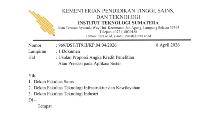 Usulan Proporsi Angka Kredit Penelitian atau Prestasi pada Aplikasi Sister